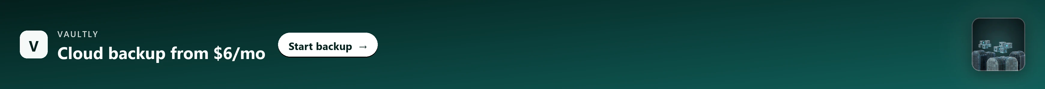 Vaultly — Cloud backup from $6/mo