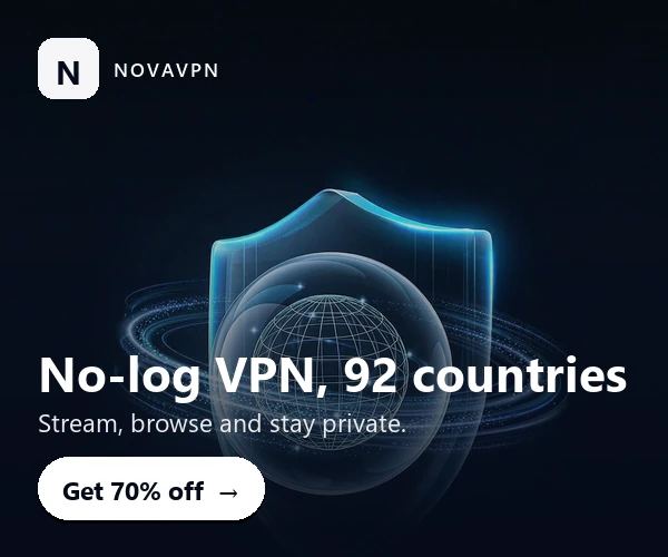 NovaVPN — No-log VPN, 92 countries